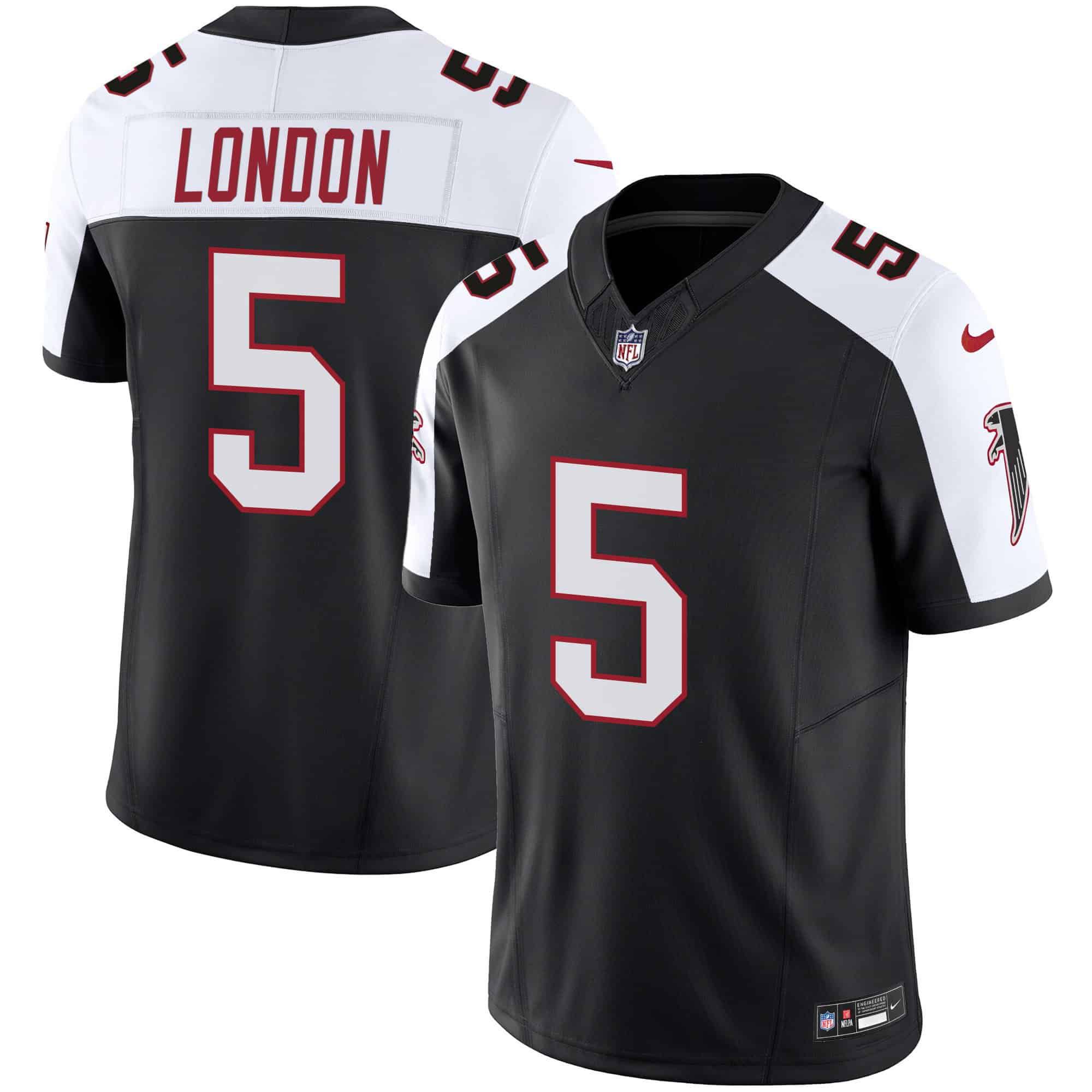 Men Atlanta Falcons #5 London Black 2024 Nike Vapor Limited NFL Jersey->indianapolis colts->NFL Jersey